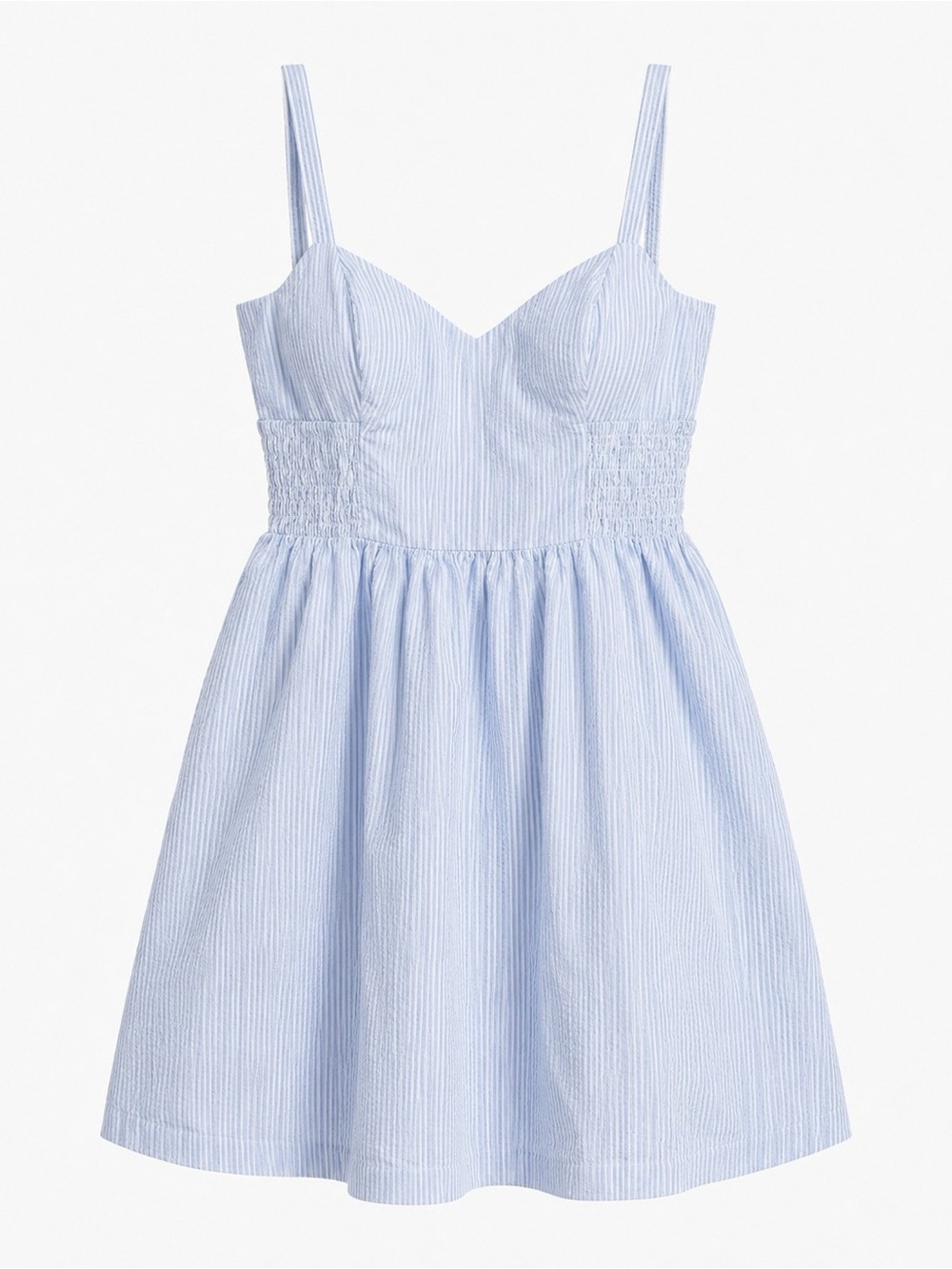 LILLY PULITZER A-Line SEERSUCKER Sweetheart Neckline Dress size 0, Bay Blue